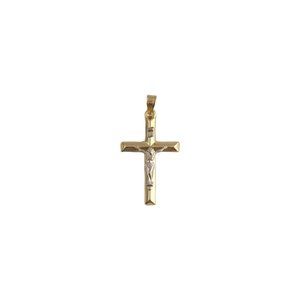 Vintage 10K Yellow Gold Crucifix Pendant #11708